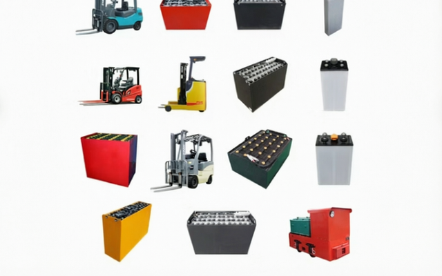 Forklift traction battery on a hoist